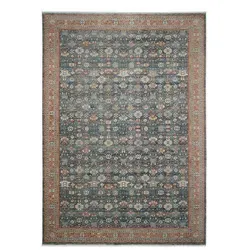 OCI DIE TEPPICHMARKE Teppich GRAND FASHION 01, blau 140x200 cm - Teppich in rechteckiger Form, maschinell gewebt aus 100% Polyester, ideal für Fußbodenheizung und pflegeleicht – bringt orientalisches Design in Ihr Zuhause.