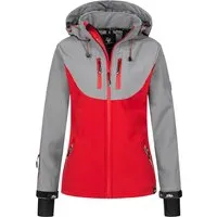 Rock Creek Damen Softshelljacke D-442 - Windbreaker & Regenjacke - Funktionsjacken für Outdoor-Aktivitäten, winddicht, atmungsaktiv und wasserabweisend. Ideal für die Übergangszeit mit abnehmbarer Kapuze und vielen praktischen Taschen.