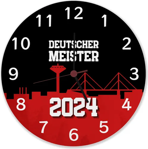 speecheese Leverkusen Wanduhr in rot von speecheese