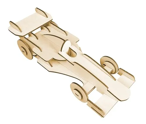 Pebaro 850/11L Holzbausatz Rennwagen Lasercut, 3D Puzzle, Holzpuzzle