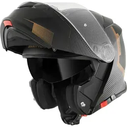 Bogotto H271 Wayke Klapphelm, schwarz-braun, Größe S für Männer - Motorradhelm mit thermoplastischer Außenschale aus Polycarbonat, ECE 22.06 zertifiziert und mikrometrischer Schnalle für optimalen Tragekomfort.