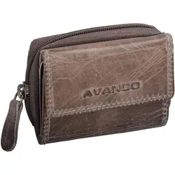 Sportliche kleine Reißverschlussbörse aus Leder - Braun - Praktische Reißverschlussbörse mit geteiltem Kleingeld- und Scheinfach sowie Kreditkartenfach. Ideal für den täglichen Gebrauch – kompakt und stilvoll.