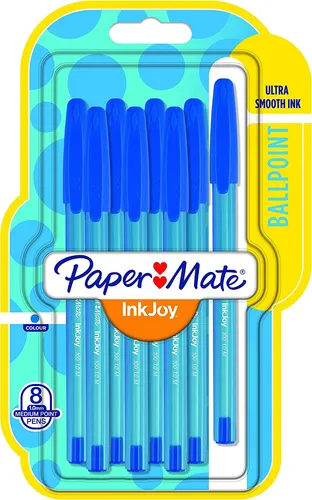Paper Mate Inkjoy 100 Kugelschreiber 1.0mm Mittel Punkt 8 Packung Blau
