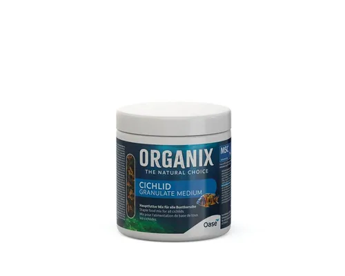 OASE Fisch-Futterspender Oase ORGANIX Cichlid Granulatfutter Größe M 250 ml- tägliche Fütterung