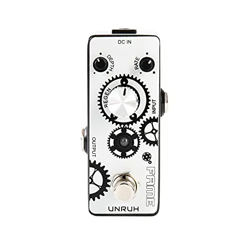 Fame Unruh Phaser - Modulations Effektgerät für Gitarren - Phaser Effektgerät mit sphärischen Sweep Sounds, ideal für kreative Gitarristen. Regler für Rate, Depth und Regeneration bieten vielseitige Klangeinstellungen. Kompakt, robust und mit True Bypass für unverfälschten Klang.