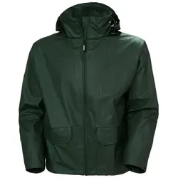 Helly Hansen Workwear Voss Jacket - Wasserdichte Regenjacke, XS, grün - Funktionsjacken, absolut wasserdicht mit reflektierenden Details und verstellbarer Kapuze für optimalen Schutz bei jedem Wetter.