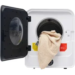 OKWISH Wäschetrockner 3kg/4,5kg 830W mit fünf Programmen, Überhitzungsschutz, wandmontierbar, in Weiß – ideal für kleine Wohnungen und effizientes Trocknen