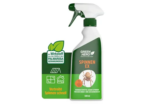 GreenHero Vergrämungsmittel Spinnen-Ex Spray zur Spinnenbekämpfung, 500 ml