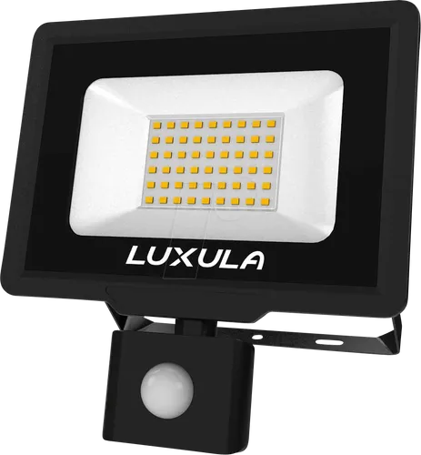 LUXULA LED Außenstrahler Fluter mit Bewegungsmelder, 50 W, 5000 lm - Lampen mit herausragender Effizienz und Bewegungssensor für automatische Beleuchtung. Ideal für Innen- und Außenbereiche, IP65 wetterfest und langlebig.
