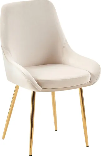 Deluke Esszimmerstuhl in Creme, stilvoller Textilstuhl für Ihr Zuhause
