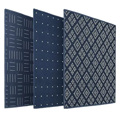 Brillenputztücher mit Motivdruck in verschiedenen Kombinationen (Geo, 3er Pack 20 x 20 cm)