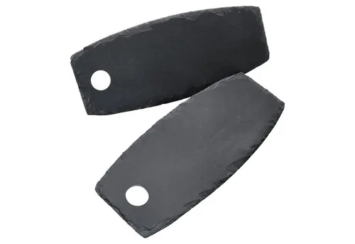 Ritzenhoff & Breker Servierplatte Ritzenhoff&Breker 2x Schieferplatte 18x45cm Servier-Platte Sushiteller, Schiefer