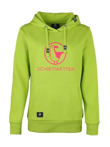 SCHIETWETTER Damen Kapuzenpullover Lime-Pink 46 von Schietwetter