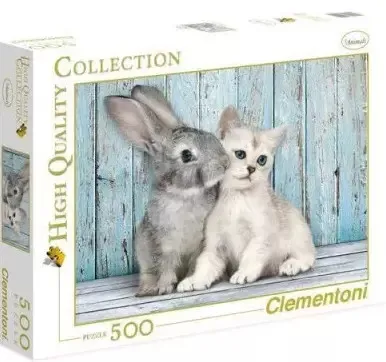 Puzzle 500 elementów. High Quality Collection. Kotek z króliczkiem 8005125350049
