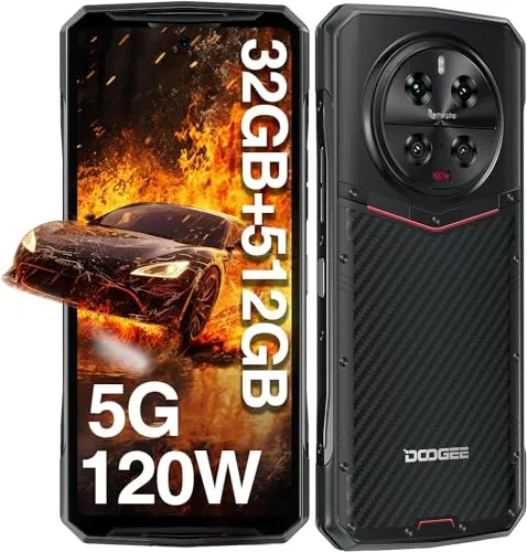 DOOGEE DK10 (Dual SIM – 5G – NFC – 6,67 Zoll – 512 GB, 12 GB RAM) schwarz