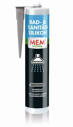 MEM Bad- und Sanitär-Silikon 300 ml zementgrau