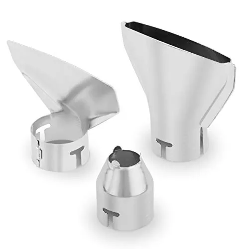 WAGNER 3-teiliges Düsenset für FURNO Heißluftpistolen - Zentrierdüse 14 mm, Breitstrahldüse 75 mm und Abstrahldüse 75 mm