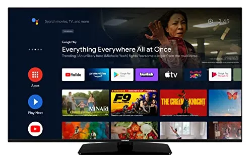 Telefunken Android TV 55 Zoll - 4K UHD Smart TV mit Dolby Vision und HDR, atemberaubende Bilder und grenzenlose Unterhaltung durch Android Apps