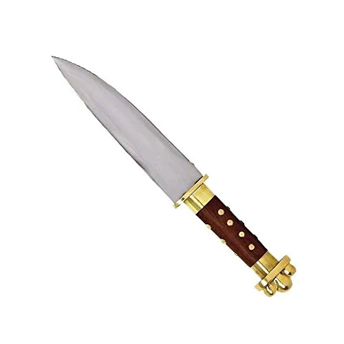 Haller Sax Messer mit Lederscheide klein - Trainingsmesser mit hochwertiger Lederscheide, perfekt für historische Nachstellungen und als Sammlerstück.