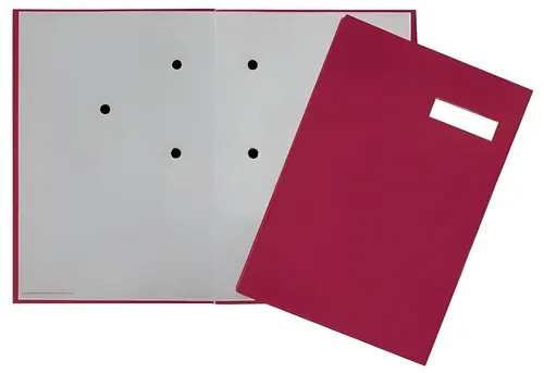 PAGNA Organisationsmappe Pagna Unterschriftsmappe Stoffeinband 5 Fächer rot