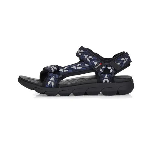 Rieker Herren Sandale Hausschuh blau 45 EU - Wanderschuhe in Größe 45 EU, mit praktischem Klettverschluss und bequemem Fußbett, ideal für entspannte Sommertage.