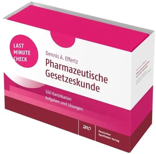 Last Minute Check - Pharmazeutische Gesetzeskunde: 160 Karteikarten für effektives Lernen - Medizin: 160 Karteikarten mit Aufgaben und Lösungen für eine schnelle und effiziente Prüfungsvorbereitung.