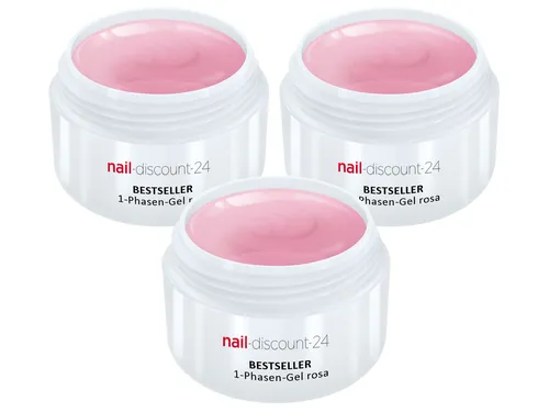 UV-Gel 1-Phasen-Gel rosa 90ml 3-in-1 Allround Versiegler Aufbau Grundierung Haft