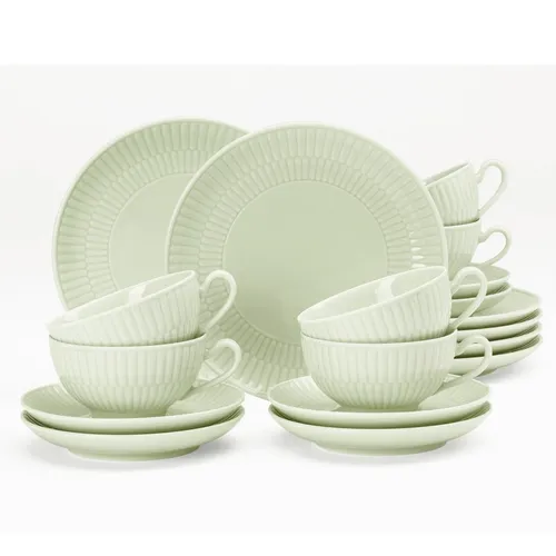 Seltmann Weiden Amina Seladon Teeservice 18-teilig in grün von Seltmann Weiden