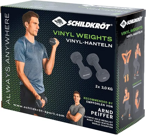 SCHILDKRÖT FITNESS Vinyl Hanteln 3,0kg Set
