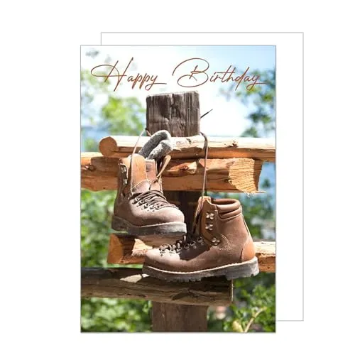 Edition Seidel Premium XXL Maxi Glückwunschkarte zum Geburtstag mit Umschlag Format DIN A4. Geburtstagskarte Grusskarte Karte Billet Happy Birthday Mann Frau Wandern Hobby (A4-G3056)