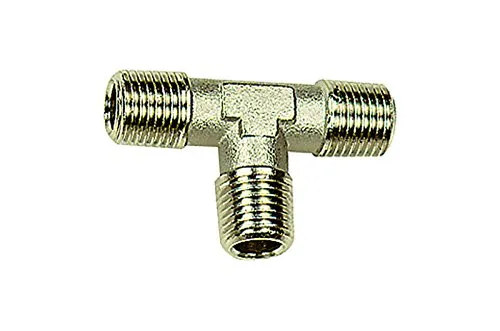 RIEGLER 112759-N 254.02 T-Stück, außen/außen/außen, R 1/8, SW 10, Messing vernickelt, 1Stk