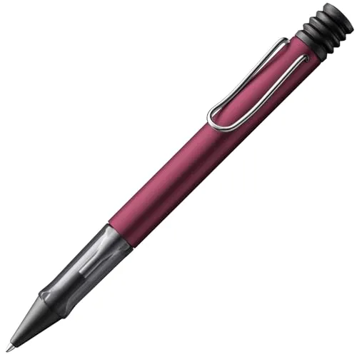 Lamy AL-star black purple Kugelschreiber - leichter Kuli mit transparenten, ergonomischen Griff & Gehäuse aus Aluminium - inkl. Großraummine M 16 in schwarz