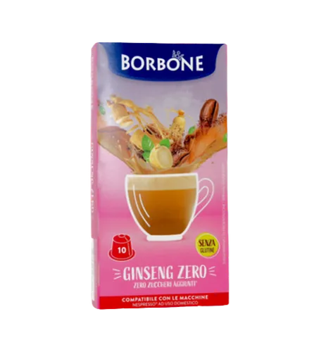 GINSENG ZERO CAFFÈ BORBONE - 10 NESPRESSO KOMPATIBLE KAPSELN 5g
