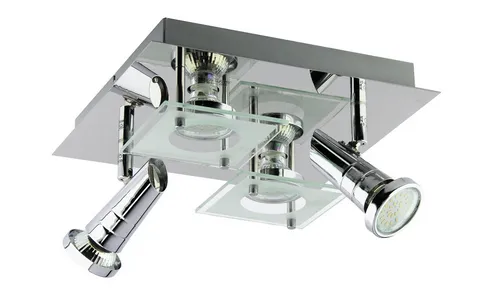 Trango 4-flammig LED Design Deckenleuchte in silber von Trango