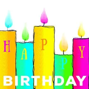 Servietten Happy Birthday Kerzen 33 x 33 cm 20 Stück Servietten