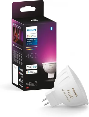 Philips Hue White Ambiance Color MR16 LED Lampe - dimmbar, 16 Mio. Farben, steuerbar via App und kompatibel mit Amazon Alexa