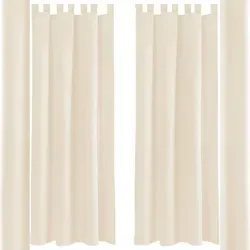 Bestlivings Blickdichte Vorhänge mit Schlaufen (2 St.) - Beige - Fertiggardinen, blickdicht für optimalen Sichtschutz und UV-Schutz, inklusive Zubehör für einfache Montage und Pflegeleicht bei 30°C Maschinenwäsche.