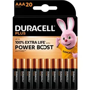 Duracell Plus Power Boost Micro (AAA)-Batterie Alkali-Mangan 1.5V 20St.