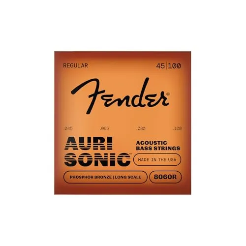 Fender Acoustic Bass Strings, Phosphor Bronze, Long Scale, .45-.100 Gauges, (4)