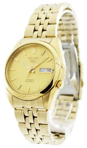 Produktbild Seiko 5 Automatik Herrenuhr SNK366K1 mit Gold Zifferblatt