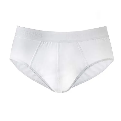 HERMKO 8310 3er Pack Herren Slip mit schönem Webbund, Größe:D 7 = EU XL, Farbe:weiß