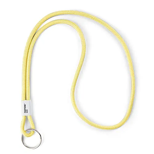 Pantone Design-Schlüsselband Key Chain Long | Schlüsselanhänger robust und Farbenfroh | lang | Light Yellow 600