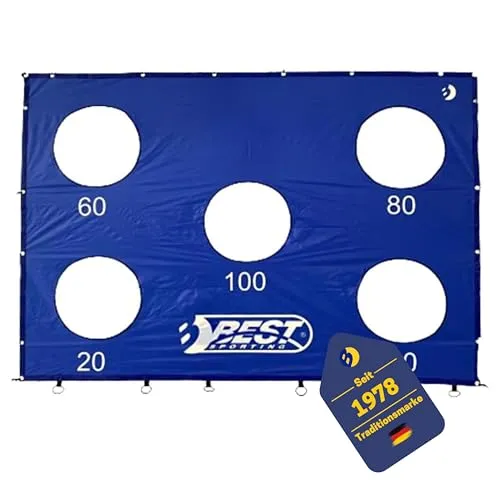 Torwand blau für Fußballtor 240er mit 5 Schußlöchern - Tore & Netze, ideal für das Fußballtraining, ermöglicht gezielte Schüsse mit 5 Schußlöchern für präzises Üben.