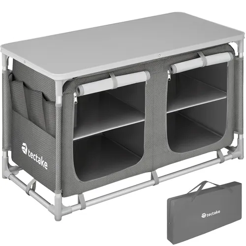tectake® Campingschrank Komfort 4 Fächer, faltbar