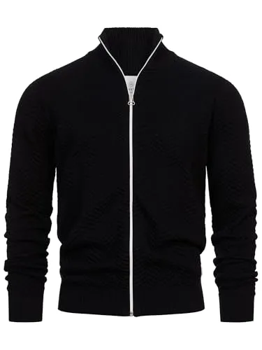 Kronstadt Strickjacke KSCarlo Zip - Cardigans - Sportlich-elegante Fein-Strickjacke mit Stehkragen, ideal für einen komfortablen und stilvollen Freizeitlook.