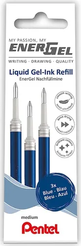 Pentel 3 EnerGel Gelschreiberminen blau von Pentel