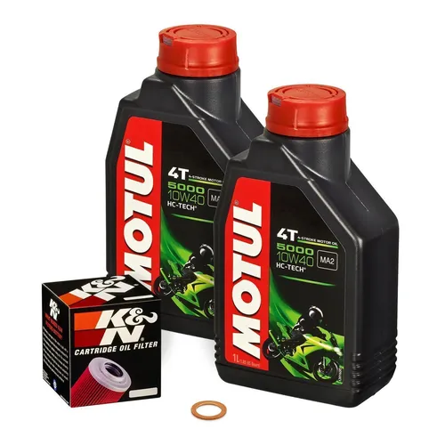 Suzuki VL 125 Intruder, 00-08, A4; Motul 10w40 Öl; K&N Ölfilter Motorölset