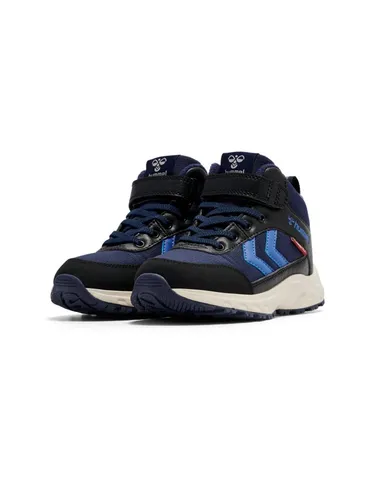hummel ROOT TEX JR Sneaker wasserdicht blau 33 EU - Sneaker für Kinder in Größe 33, wasserdicht und ideal für aktive Abenteuer im Freien, mit Klettverschluss für einfaches An- und Ausziehen.