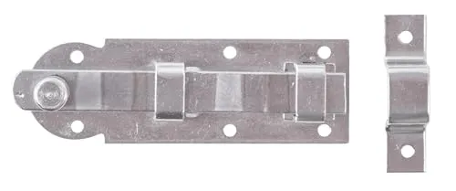 Alberts 840433 Fensterriegel | gerade, mit befestigter Schlaufe | Edelstahl | Platte 80 x 26 mm | 10er Set