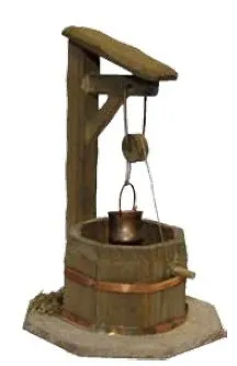 Dekop Krippenzubehör, Galgenbrunnen, Höhe 7,5cm